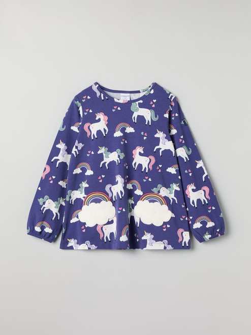 UNICORN RAINBOW GOTS TUNIC TOP (1-6YRS)-31654