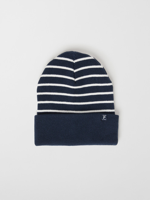 SIGNATURE STRIPE GOTS COTTON KNIT BEANIE (9MOS-2YRS)-28690