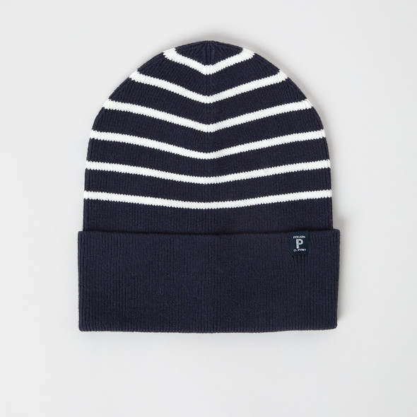 Signature Stripe Eco Cotton Knit Rib Beanie (9-12yrs)-27671