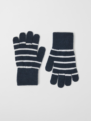 手袋 Howlin' Unisex Striped Fingerless Gloves - Navy mt53_black_for_site__81616.