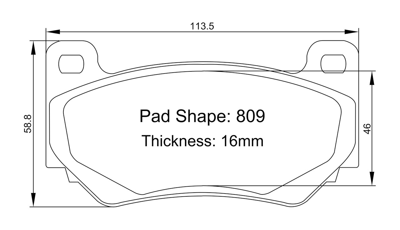 SIXPAD PowerPoint Abs　size(LL) Brake Pads for AP CP7600/CP7606 Caliper | Paragon Performance
