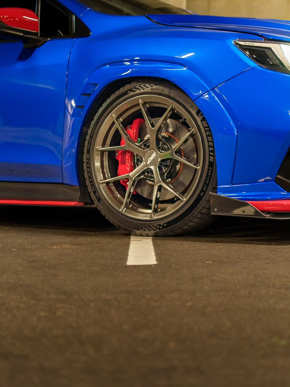 22+ WRX w/ OEM STI 6P caliper 2-piece floating brake rotors (front)