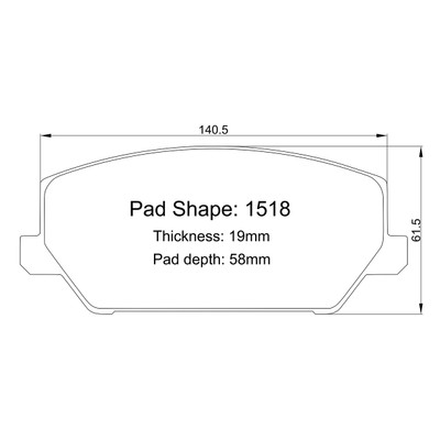 Veloster N, Elantra N, Kona N, i30 N Front Brake Pad Veloster N, Elantra N, Kona N, i30 N Front Brake Pad