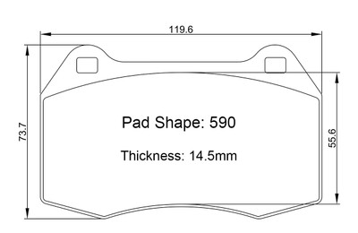 Paragon PBP590 Brake Pads Paragon PBP590 Brake Pads