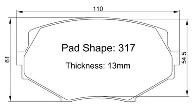 Paragon PBP317 Brake Pads Paragon PBP317 Brake Pads
