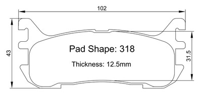 Paragon PBP318 Brake Pads Paragon PBP318 Brake Pads