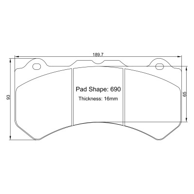 Paragon PBP690-16 Brake Pads Paragon PBP690-16 Brake Pads