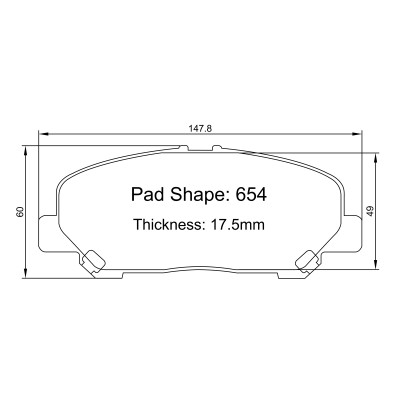 Paragon PBP654 Brake Pads Paragon PBP654 Brake Pads