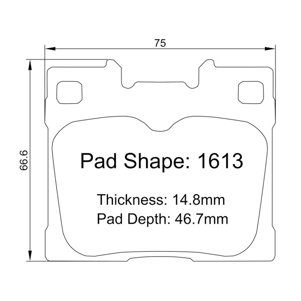 2020+ GR Yaris RZ rear brake pad