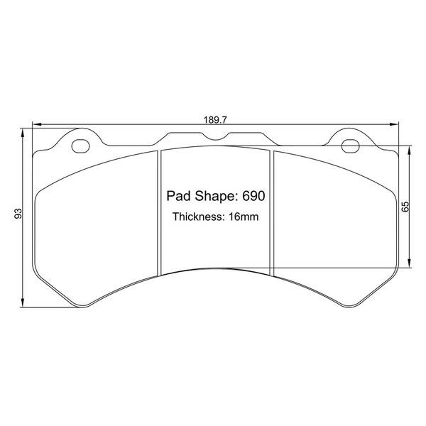 Paragon PBP690-16 Brake Pads Paragon PBP690-16 Brake Pads