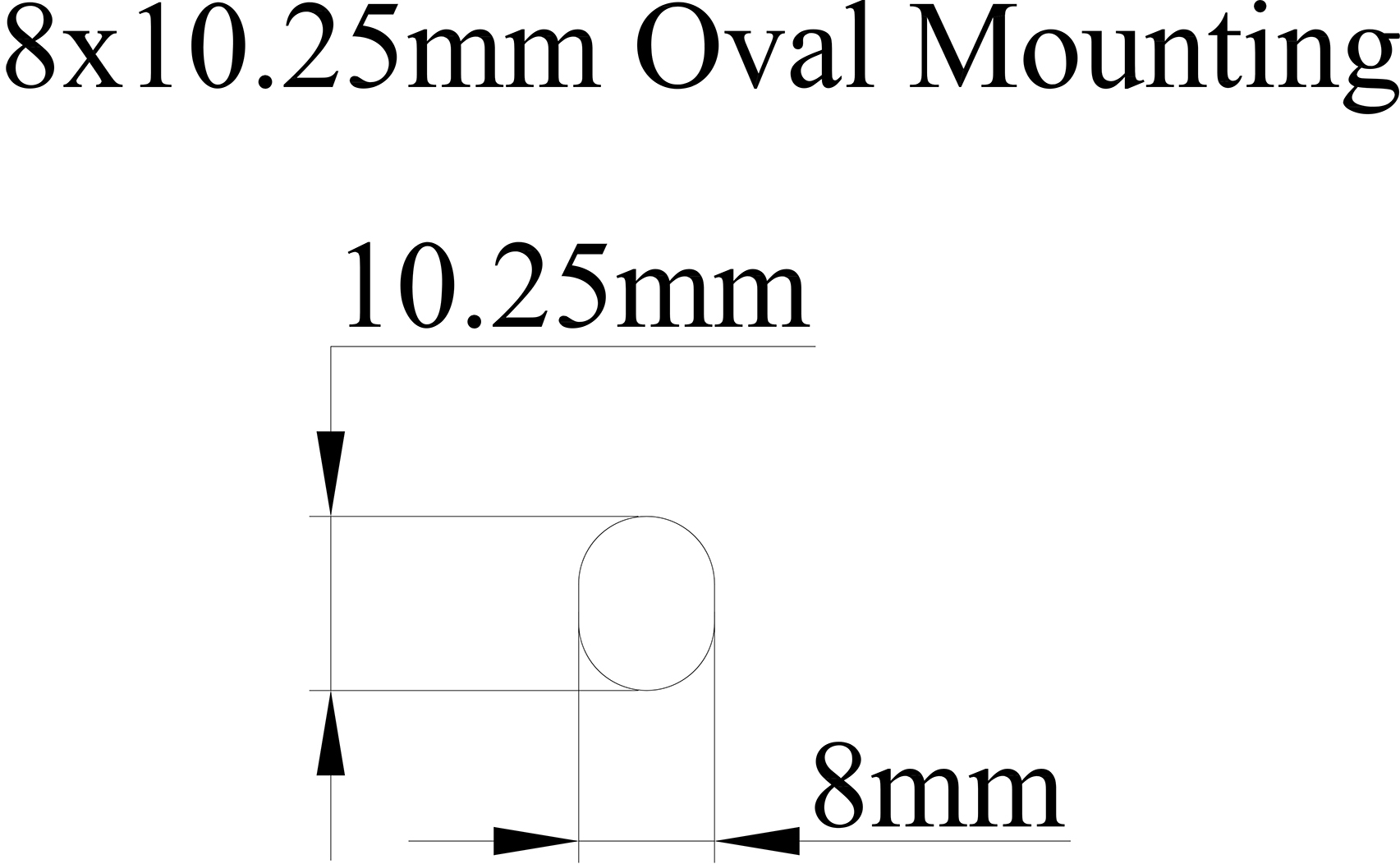 Paragon 8x10.25mm Oval Rotor Mounting