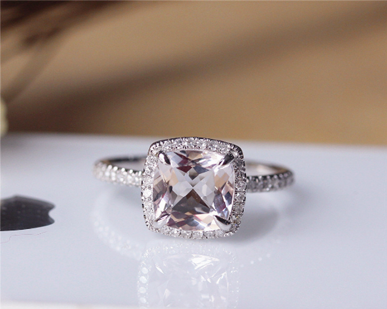 morganite engagement ring white gold