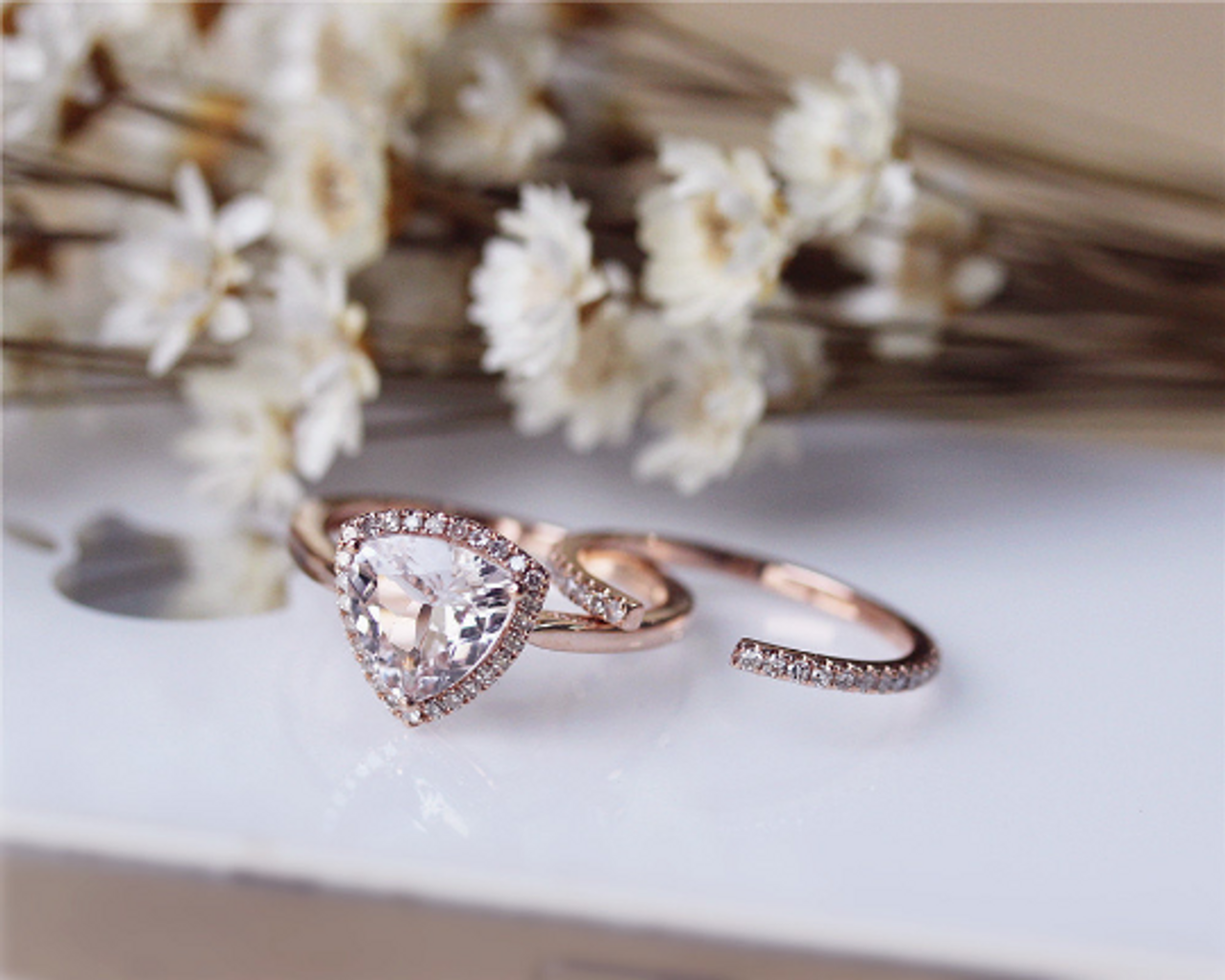 Trillion 2025 morganite ring