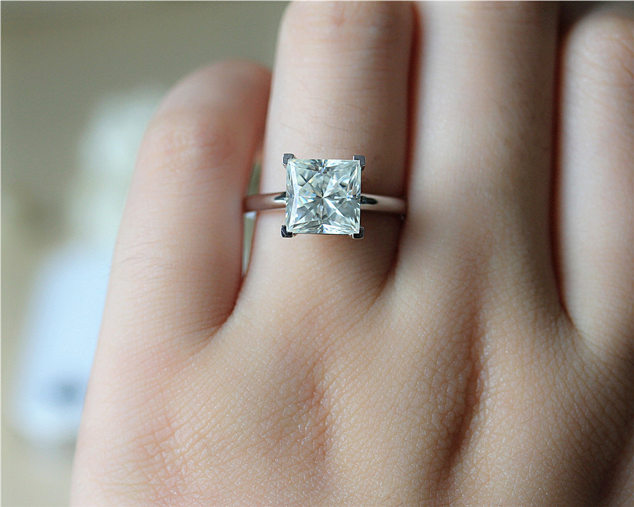 princess cut moissanite