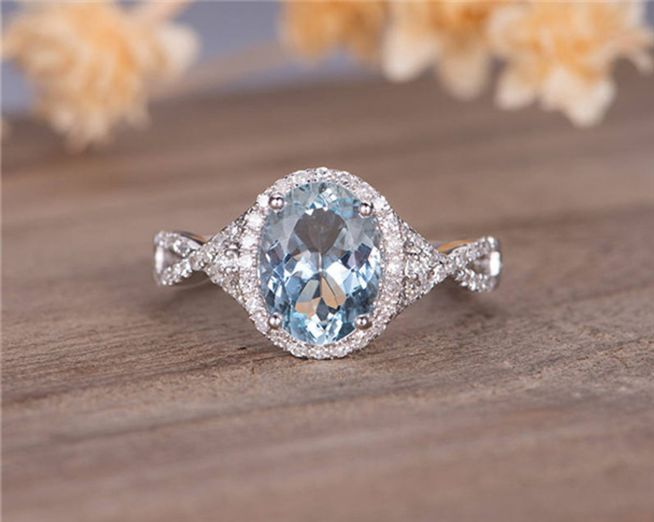 Blue Topaz and Diamond Infinity Ring – Louis XV Jewelers