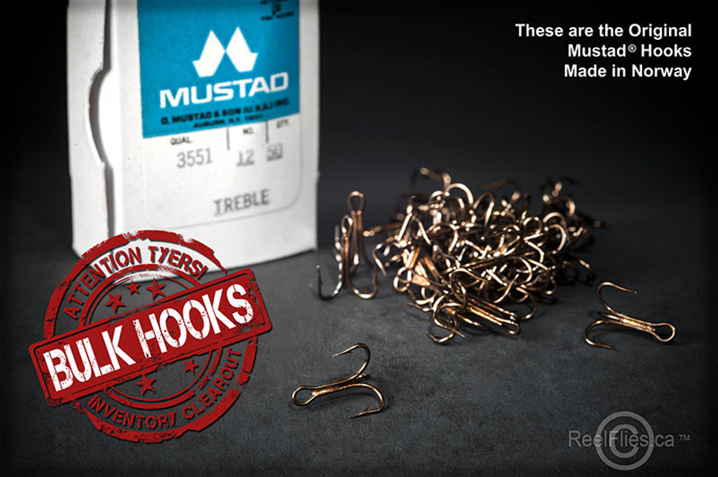 Mustad 3551-BR Classic Treble Hooks [50/pack]