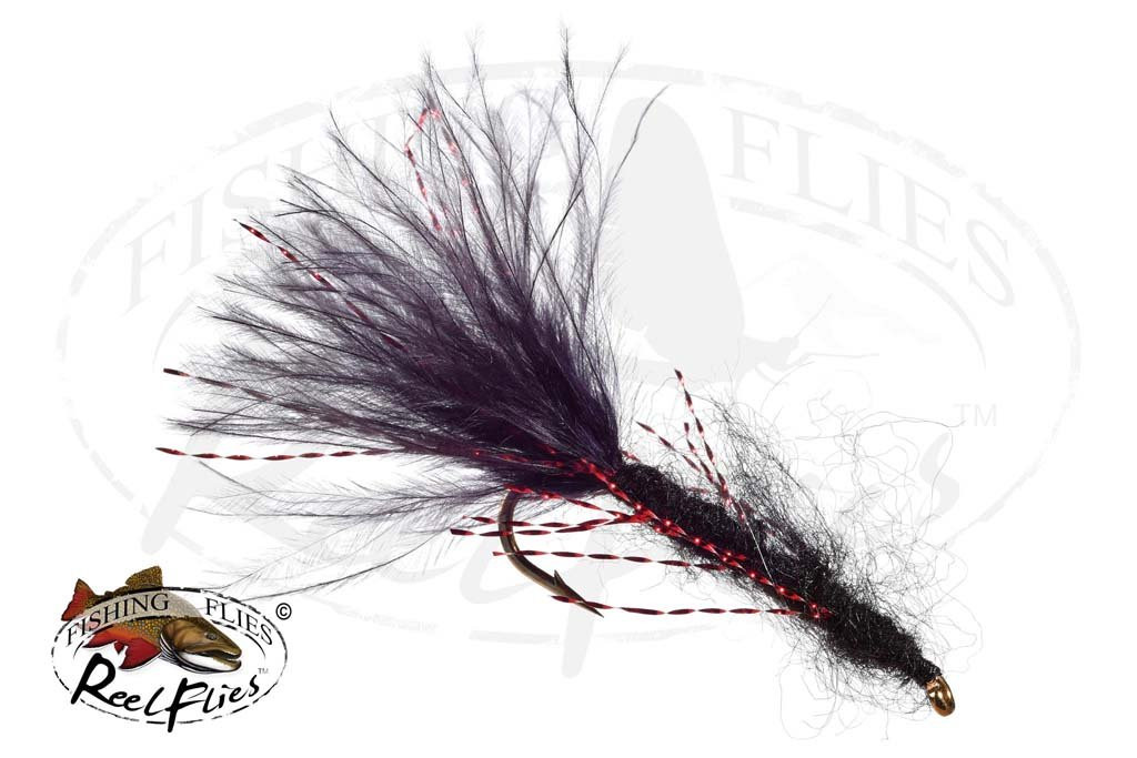 Mohair Leech Black - Red - RF-2137