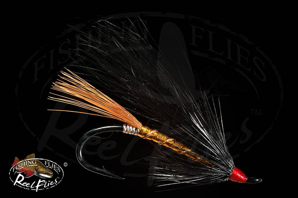 Black Shadow Gold Copper Salmon Fly