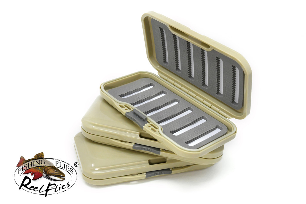 Large Waterproof fly box, double sided with micro slit foam from  ReelFlies.ca