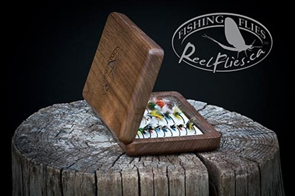 Black Walnut Wooden Fly Box,fly box,wooden fly box,walnut fly box
