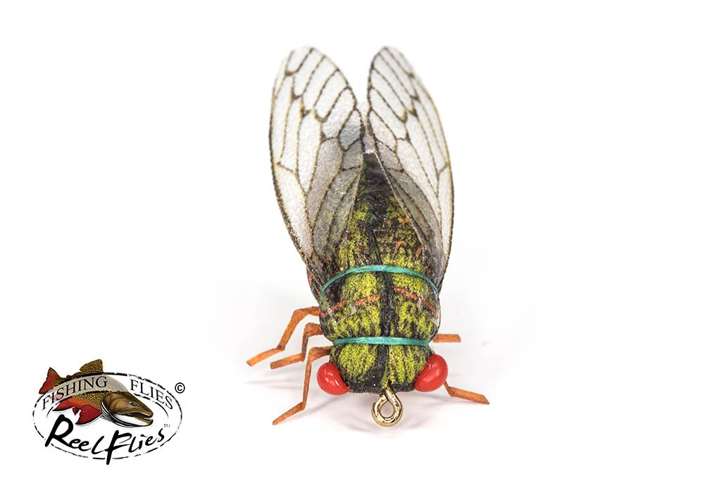 Deer Hair Cicada Olive Dry Fly - Feathergirl