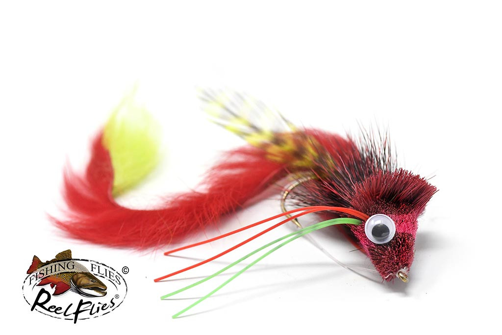 Red Swimming Waterdog Bass Bug