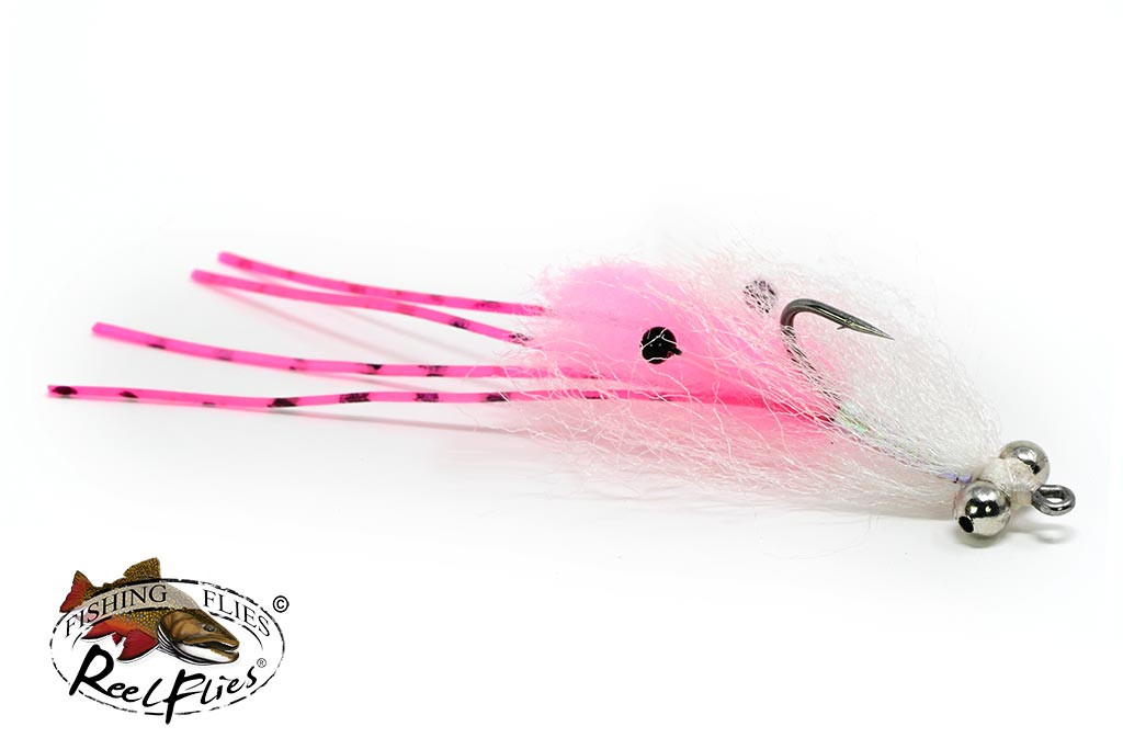 Pink Tailed Ghost Shrimp Fly | Bonefish Fly with Bright Pink Legs