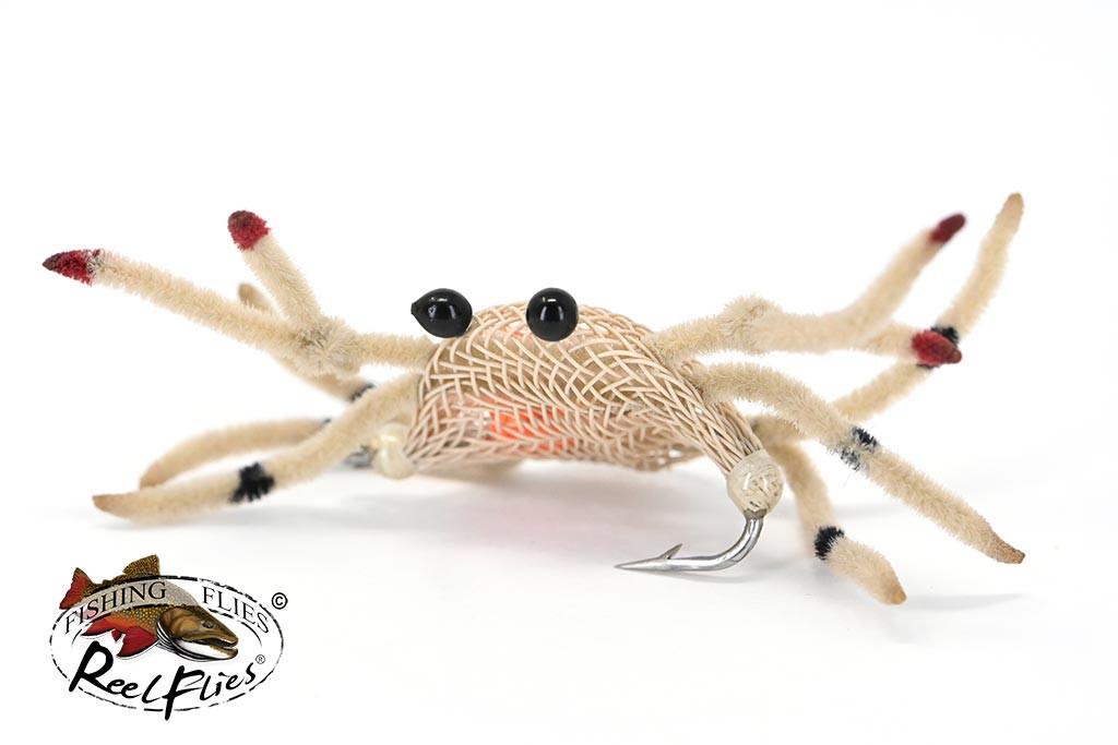 Flexo Crab Fly – Natural Tan | Tungsten Dumbbell | ReelFlies