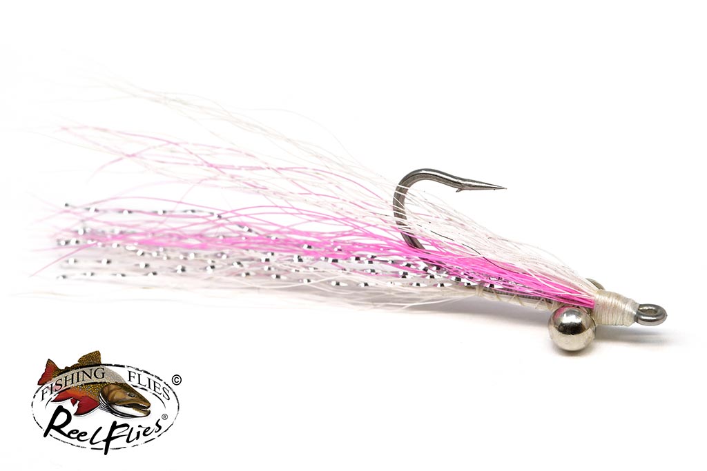 ReelFlies® Skinny Water Clouser Minnow - Pink and White