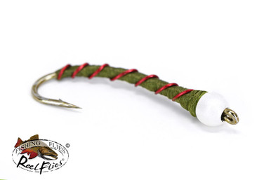 12 Mosche Emerger Ice Cream Cone Midge Con Perla Bianca – Ami Mustad, Per Trota