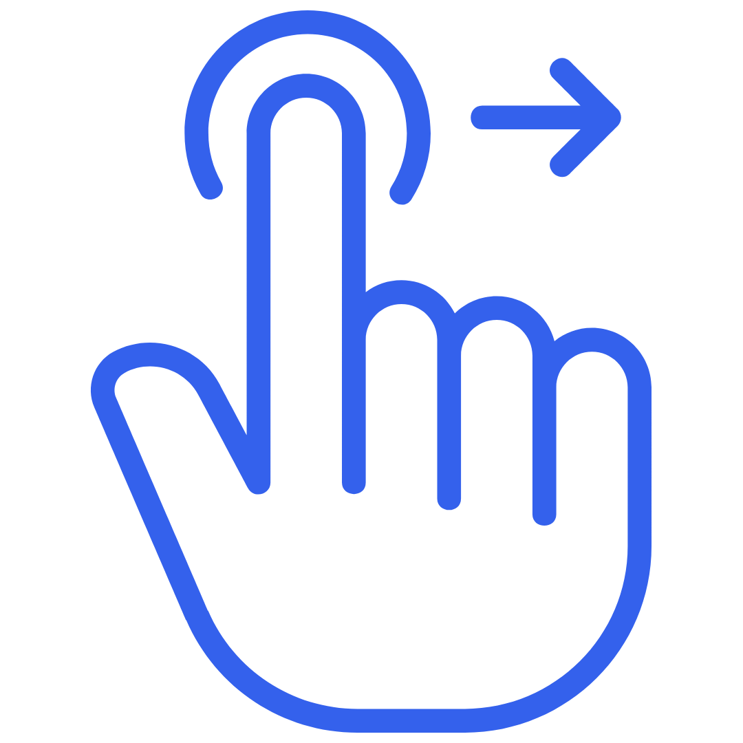 Blue Swipe Icon