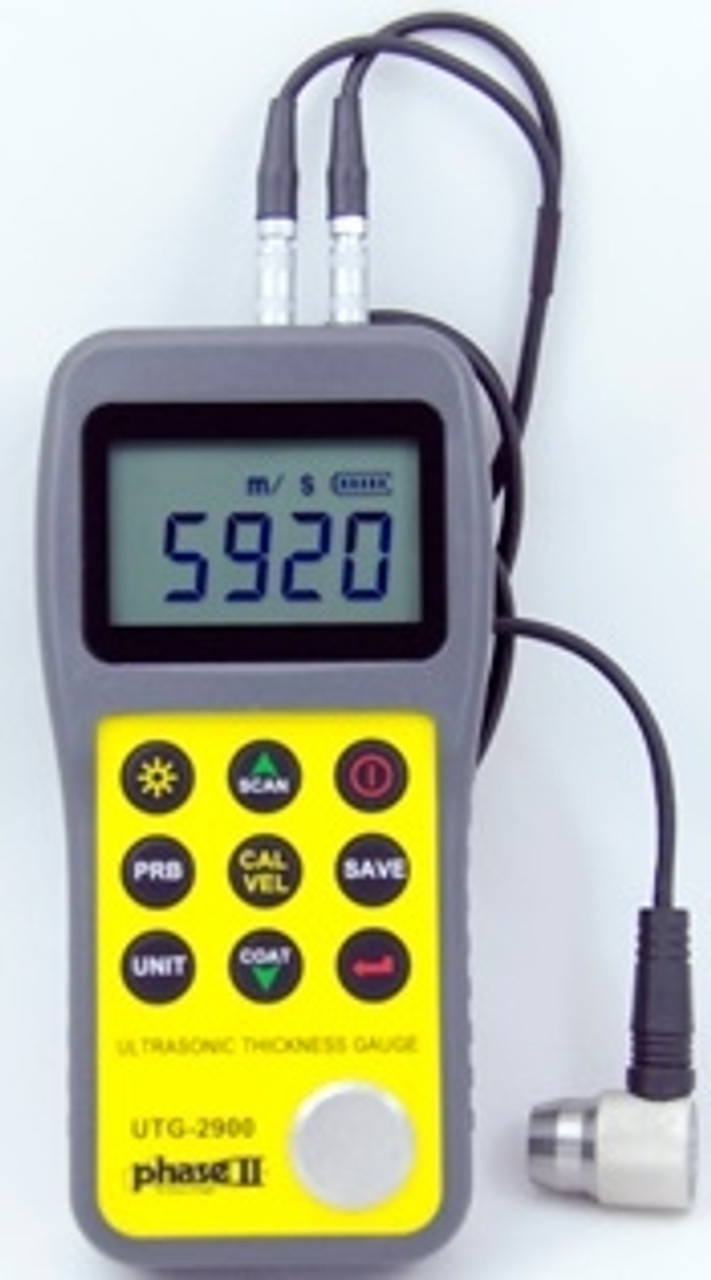 Phase II Ultrasonic Thickness gauge w/Thru Coating & Color - UTG-2900