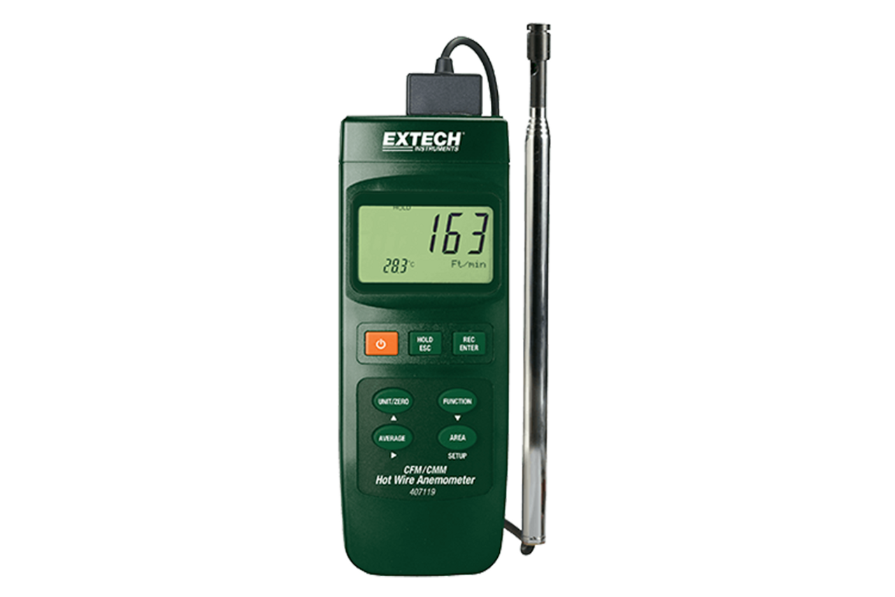 Extech Heavy Duty CFM Hot Wire Thermo-Anemometer
