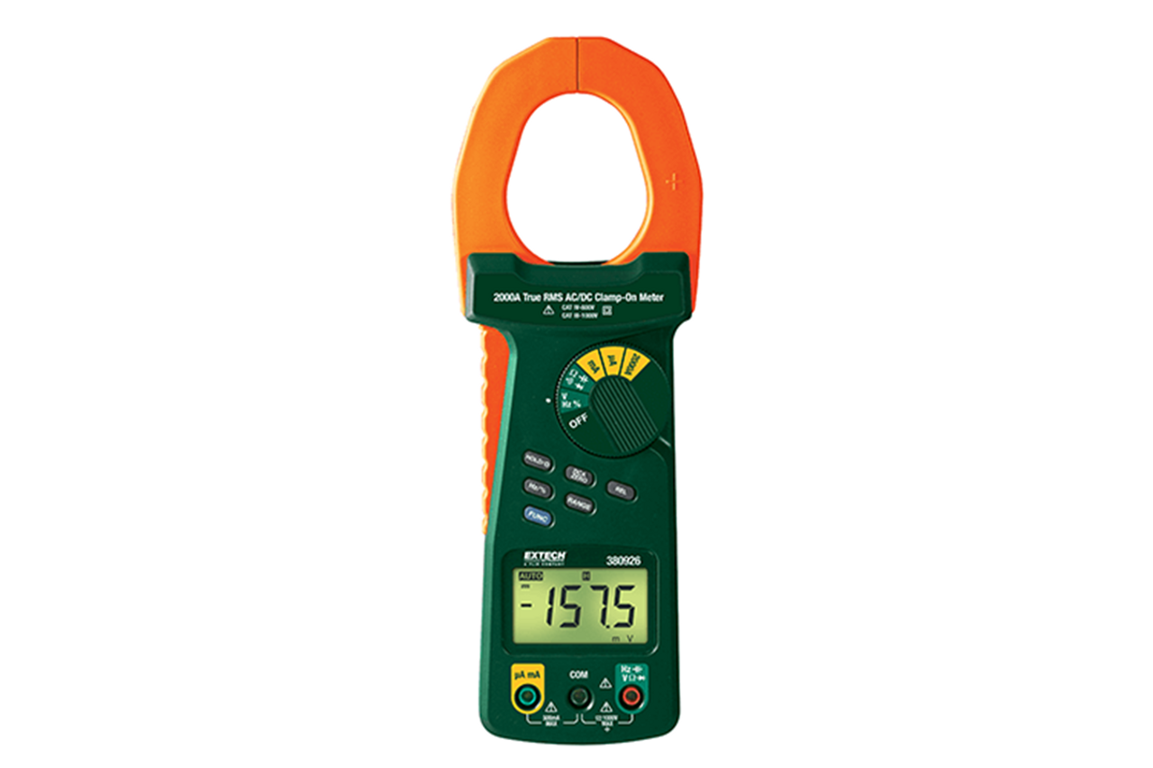 Extech 2000A True RMS AC/DC Clamp Meter