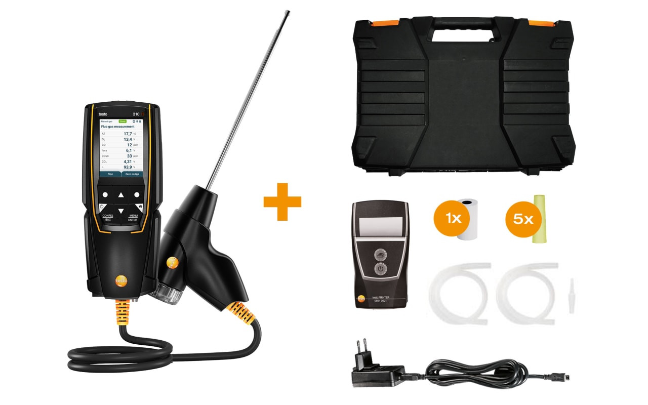 testo 310 II - SMART Combustion Analyzer with Printer