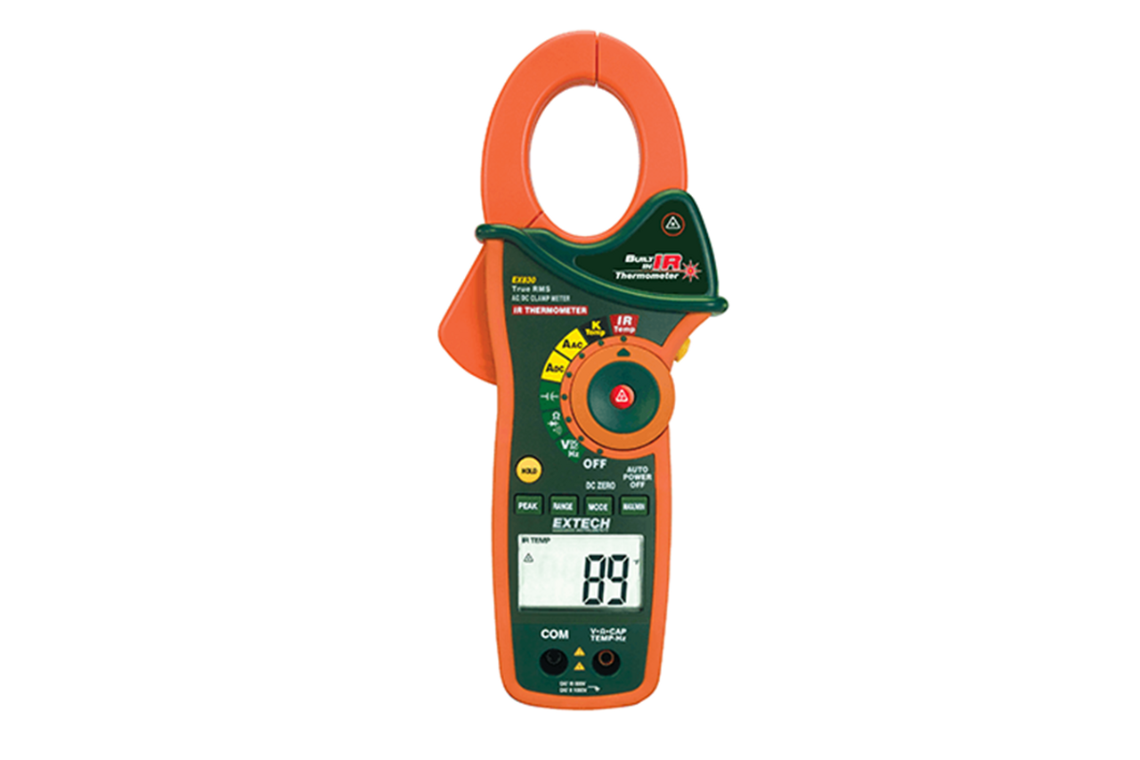 Extech 1000A AC/DC True RMS Clamp/DMM+ IR Thermometer