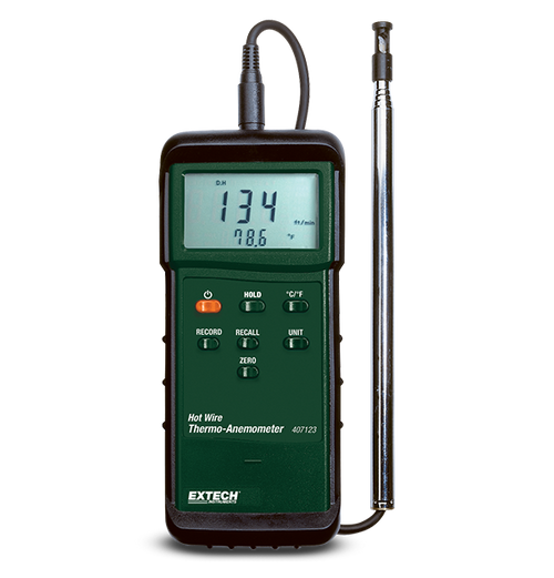 Heavy Duty Hot Wire Thermo-Anemometer Extech 407123 Heavy Duty Hot Wire Thermo-Anemometer Extech 407123