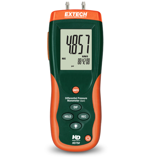 Differential Pressure Manometer (5psi) Extech HD750 Differential Pressure Manometer (5psi) Extech HD750