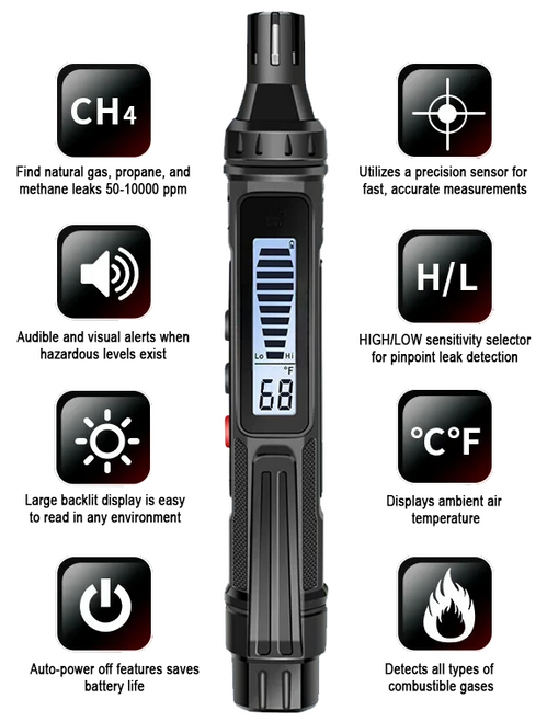 TESTPRO CGD-100 Combustible Gas Leak Detector