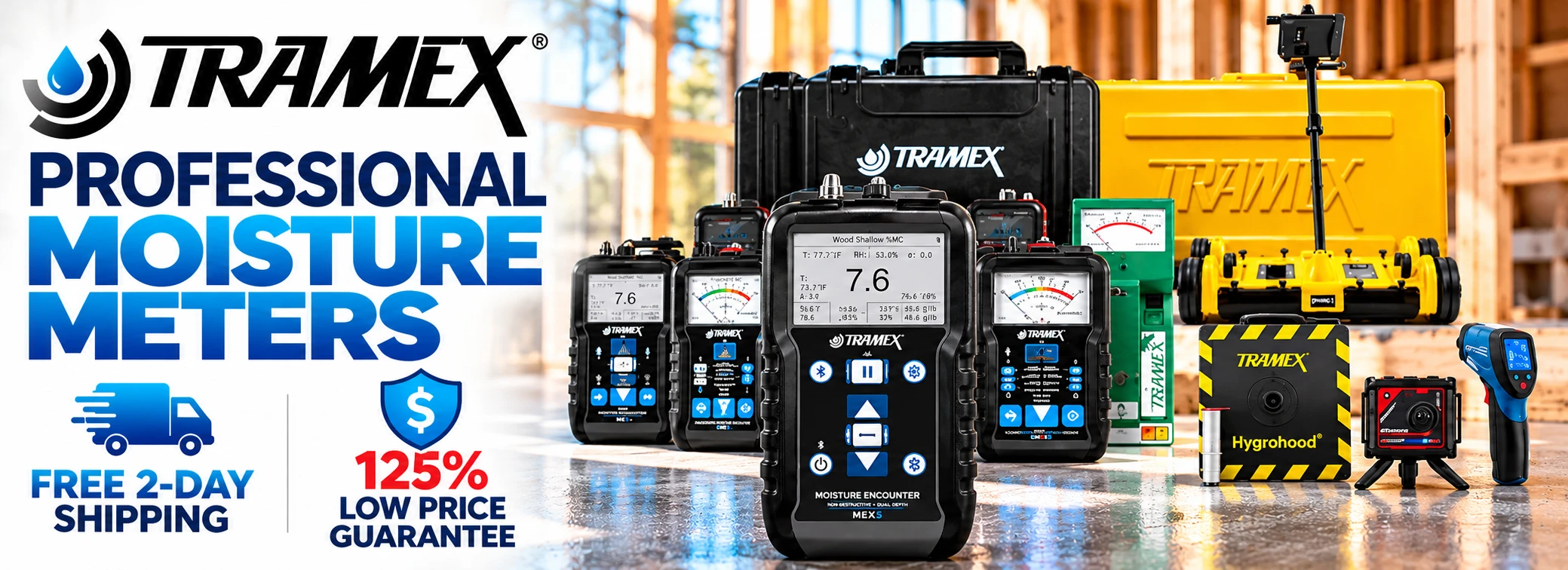 Tramex Professional Moisture Meters - Moisture Encounter ME5 MEX5 CME5 CMEX5 - Free 2-Day Shipping and 125% Low Price Guarantee