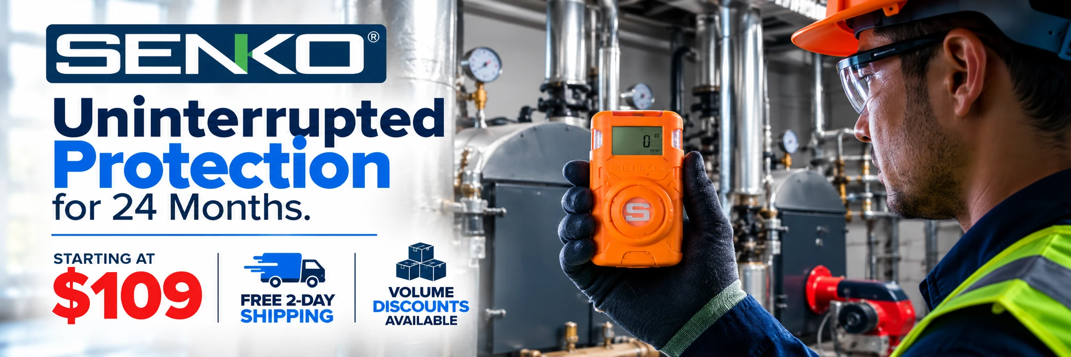 SENKO Gas Detectors - Uninterrupted Protection for 24 Months