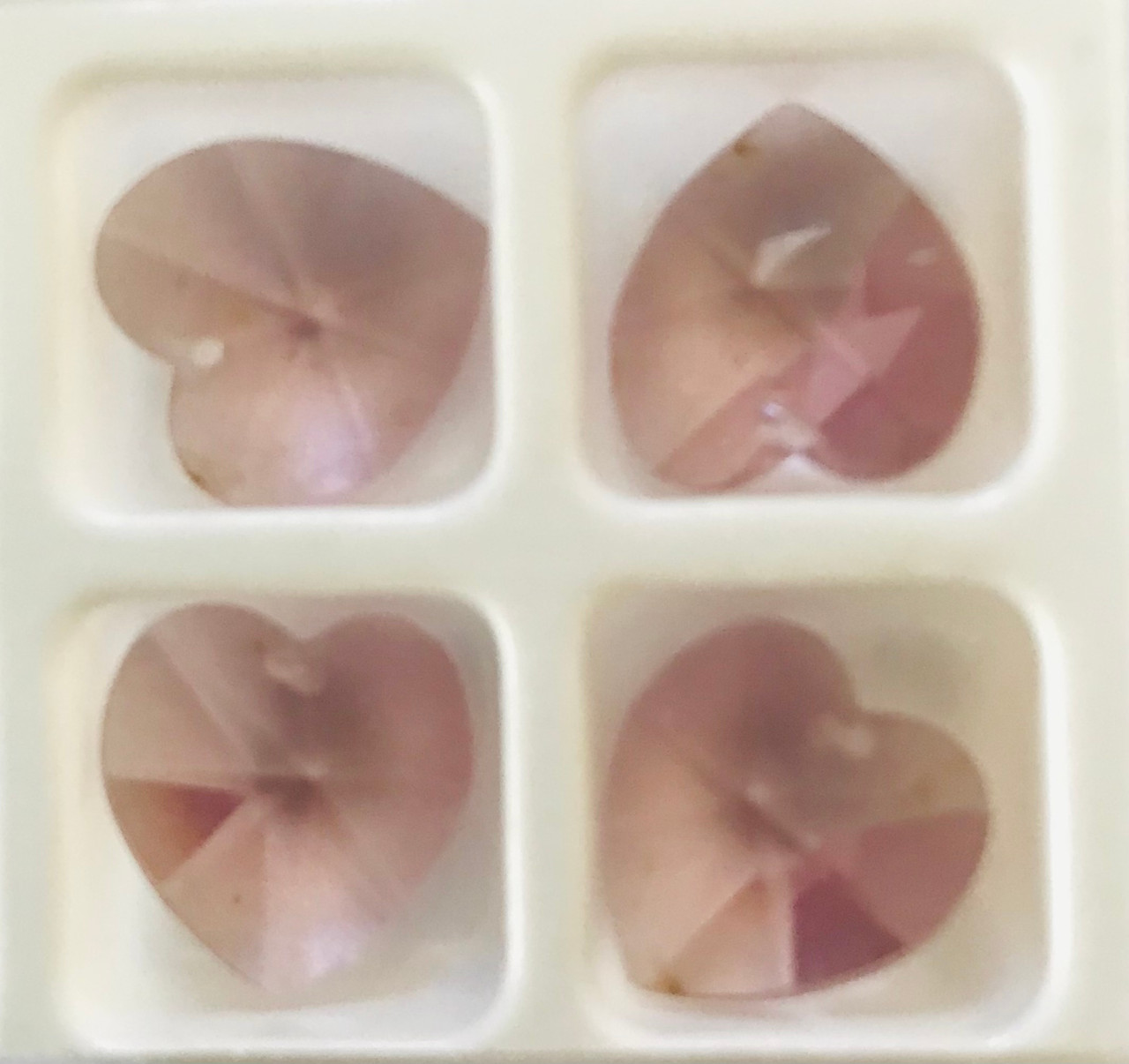 Set of 4-Swarovski Crystal 6228 14mm Heart Pendant Assorted Colors