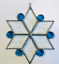 6" Stained Glass Snowflakes -6 colors and clear