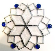 7" Stained Glass Snowflake Sun Catcher -6 colors and clear