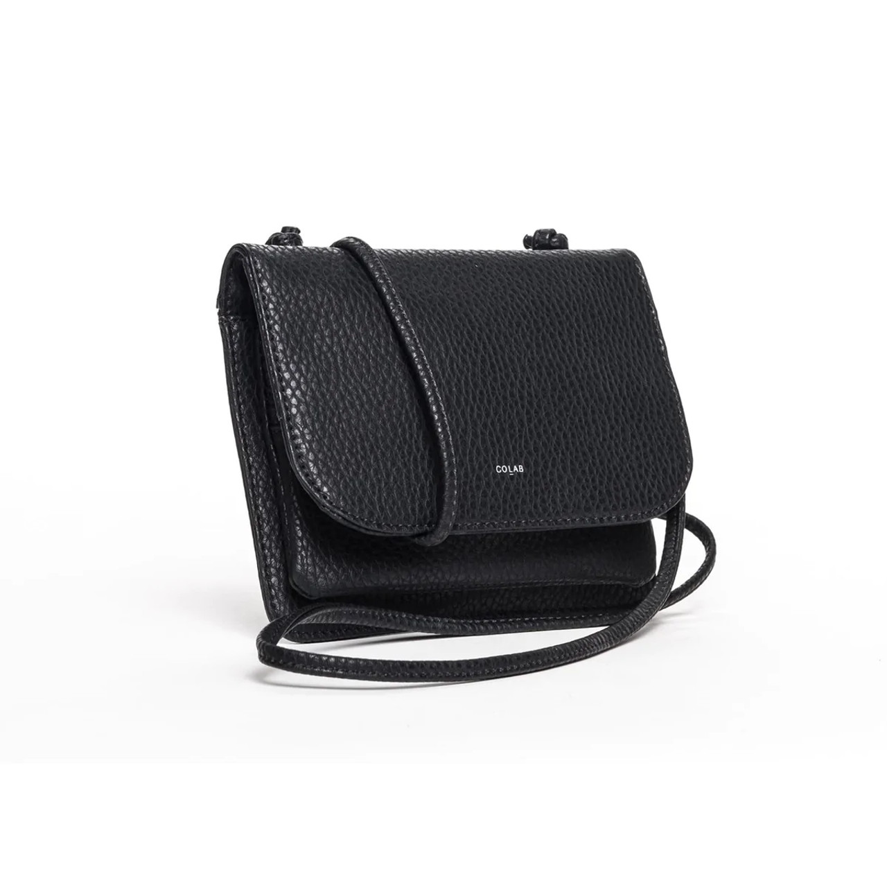 Vegan Leather Crossbody Bag in Grey