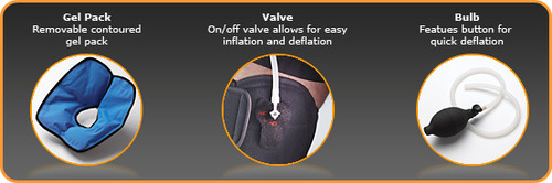 Corflex Cryo Pneumatic Shoulder Support w/ 1 Gel Pack