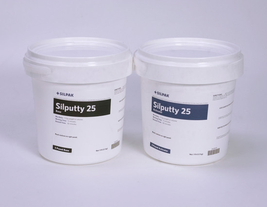 Silputty 25 Soft Silicone Putty, platinum-based, food safe, quick curing silicone RTV that captures forensic detail.