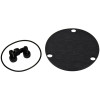 Wheel Hub Dust Cap, Bolt-On, O-Ring Sealed, Aluminum, Black Anodized