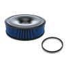 Air Cleaner Assembly, 14 in Round, 4 in Element, 5-1/8 in Carb Flange, Dropped Base, Aluminum, Black Anodized, Kit