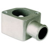 Water Neck Manifold, 2-5/16 in Tall, Water Hose x 1/2 in NPT Female x Dual 1/4 in NPT Female, Cast Aluminum, Natural, Chevy V8